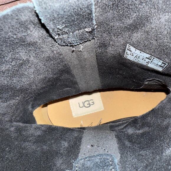 Ugg Josefene Pull On Slouch Black Suede Short Boots women 10 - Picture 6 of 7